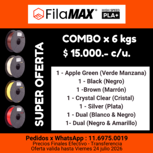 OFERTA - PACK x6 - High Speed PLA+